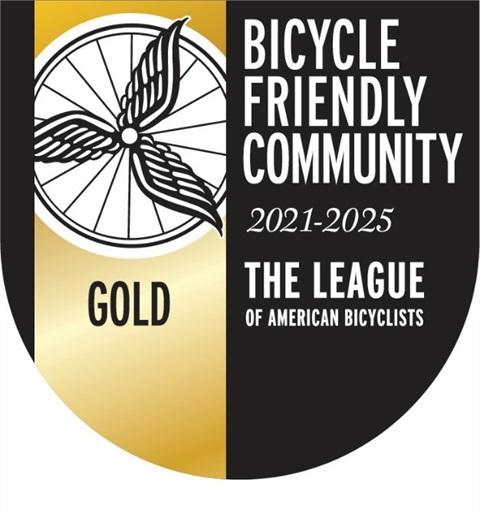 Bicycle Friendly Community - Gold award badge