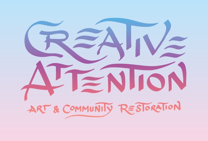 Creative Attention Art and Community Restoration logo design by Christine Wong Yap