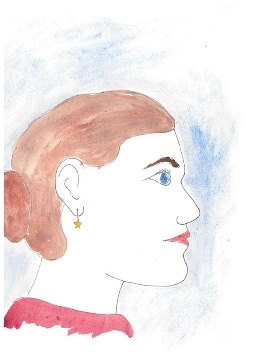 Anna self-portrait in profile