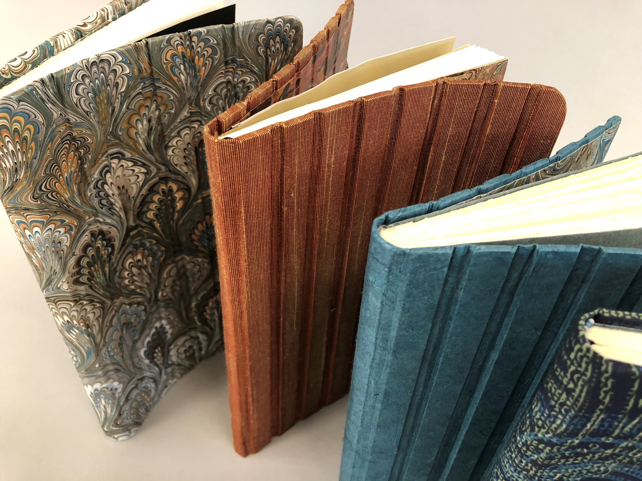 Photograph of the artists Articulated binding books