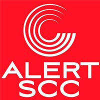 AlertSCC Logo, Red Square with white lettering