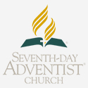 seventh day adventist logo, open book with flame