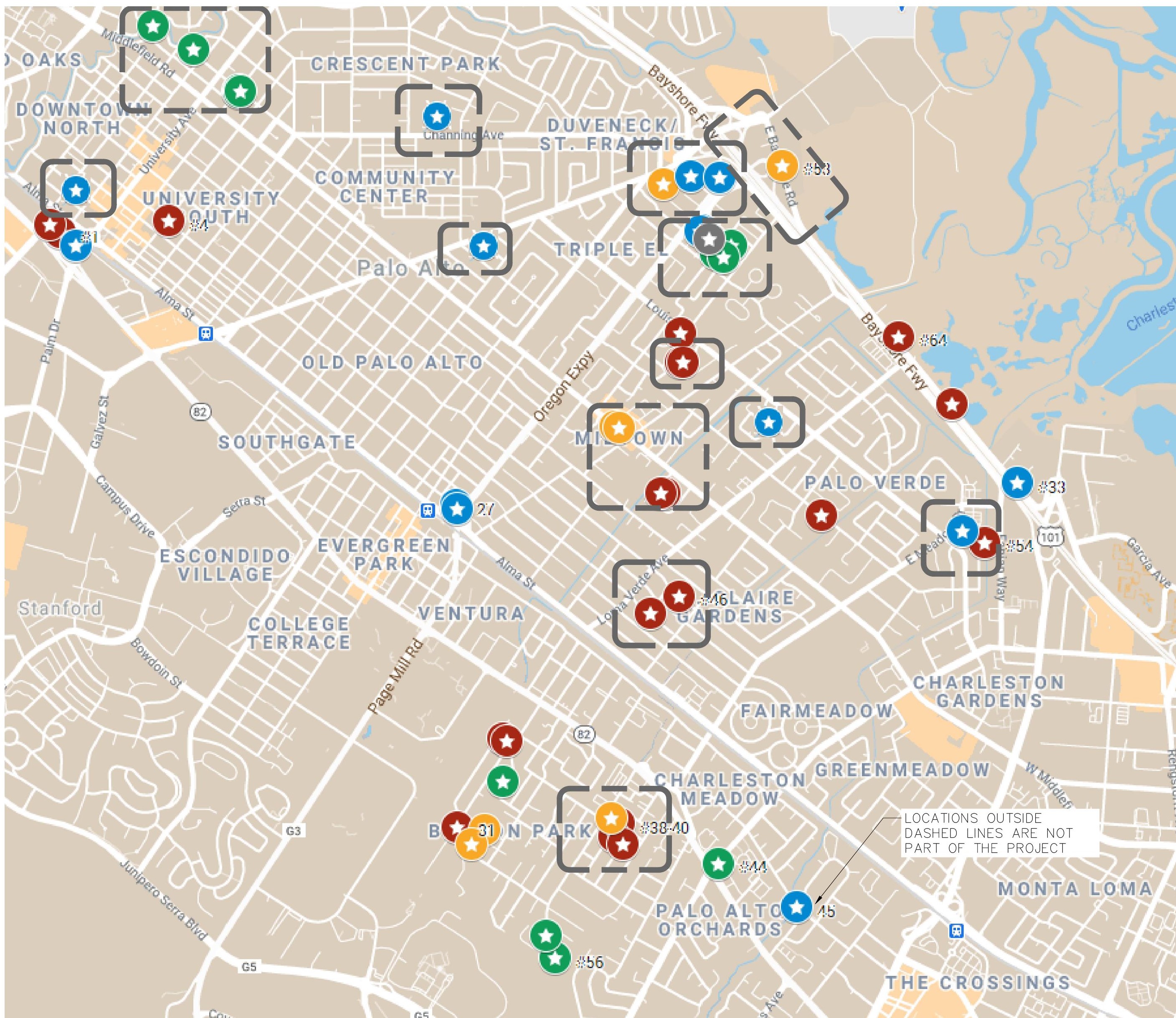 Storm Drain pipes replacement location Map