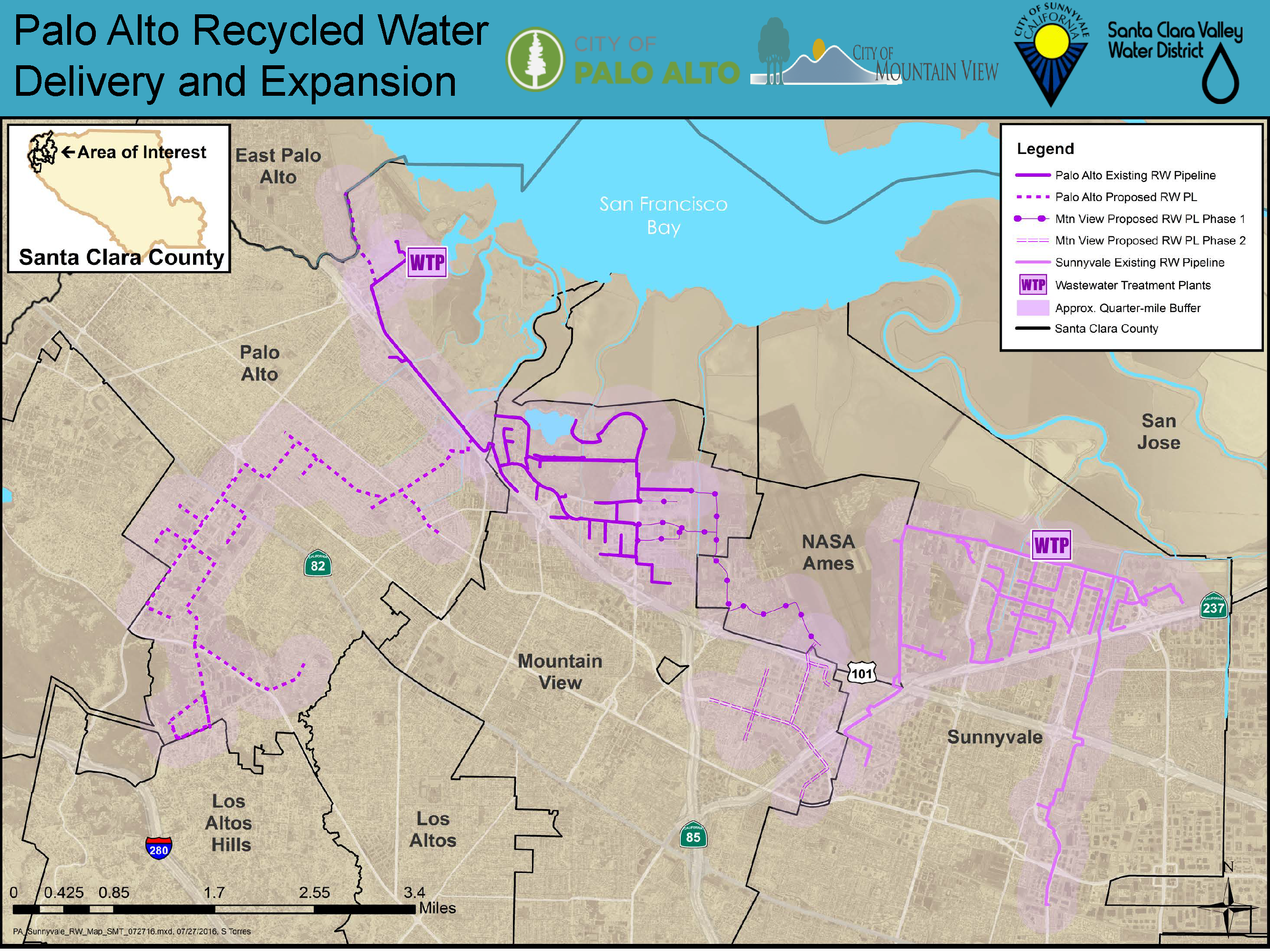 Map - Palo Alto Recycled Water Delivery and Expansion