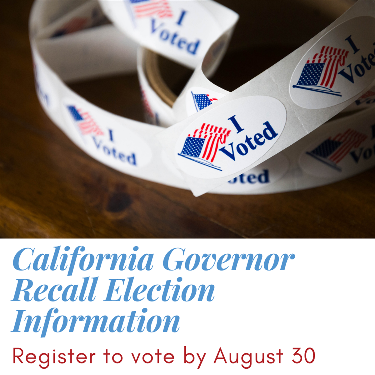 Sept. 14, 2021 California Governor Recall Election Information City