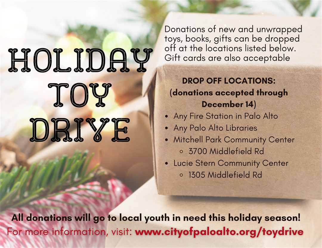 Holiday Toy Drive – City of Palo Alto, CA