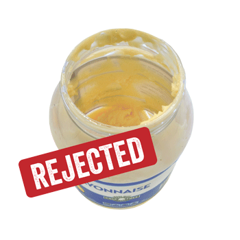 clean versus dirty mayo jar comparison 