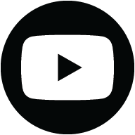 YouTube logo in black and white