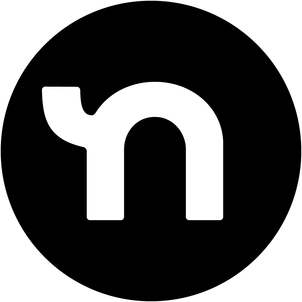 Nextdoor logo in black and white